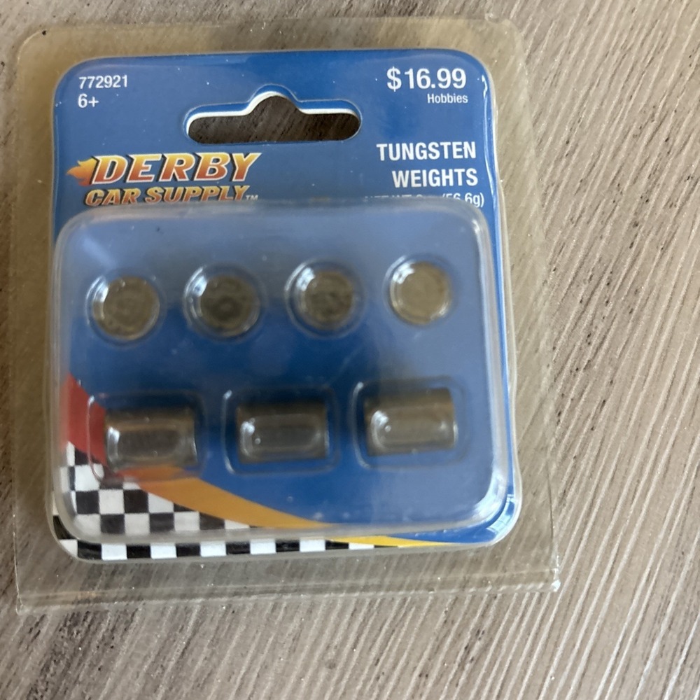 Brand New PINECAR 772921 Pinewood Derby Tungsten Incremental Cylinder Weights